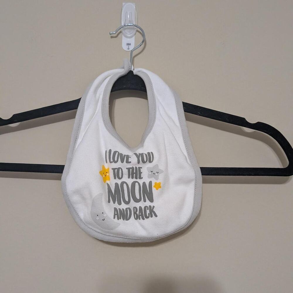 Koala Baby One Size "I Love You To The Moon And Back" Bib With Moon And Stars